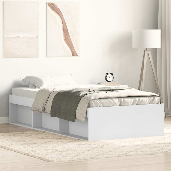 vidaXL Bedframe wit 90x200 cm