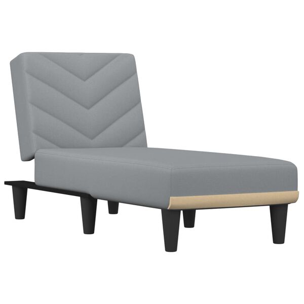 vidaXL Chaise longue stof lichtgrijs