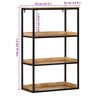 vidaXL Boekenkast Bruin 70 x 35 x 110 cm Massief mangohout
