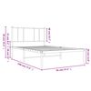 vidaXL Bedframe met hoofdbord metaal wit 90x190 cm