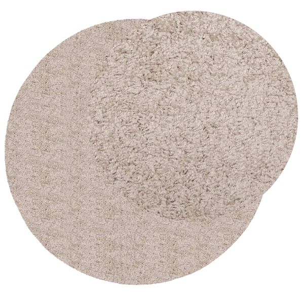 vidaXL Vloerkleed PAMPLONA shaggy hoogpolig modern &Oslash; 240 cm beige