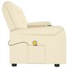 vidaXL Massagestoel 4-zits verstelbaar met bekerhouder crèmekleurig