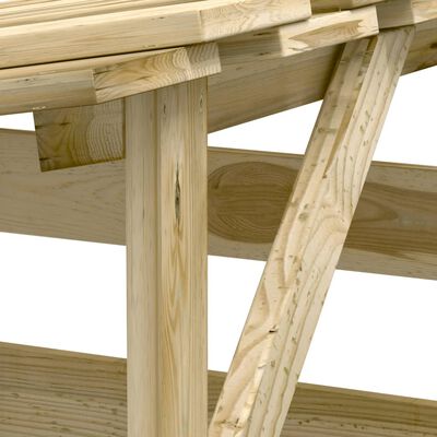 vidaXL Pergola's met dak 4 st 100x90x200 cm geïmpregneerd grenenhout