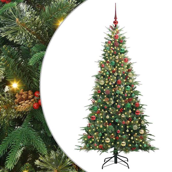 vidaXL Kunstmatige Inklapbare Kerstboom Groen 180 cm PE en PVC