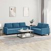 vidaXL 2-delige Loungeset met kussens fluweel blauw