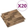 vidaXL Vloertapijt 20 pcs Bruin 50 x 50 cm PP