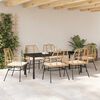 vidaXL Tuin eettafelset 7 pcs Bruin poly rattan