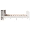 vidaXL Bed met boekenkast zonder matras grenenhout wit 135x190 cm