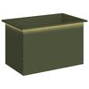 vidaXL Plantenbak met led Olijfgroen 50 x 80 x 48 cm Staal