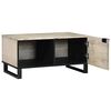 vidaXL Salontafel Beige en zwart 80 x 50 x 40 cm Massief acaciahout
