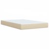 vidaXL Boxspring met matras stof cr&egrave;mekleurig 120x200 cm