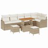 vidaXL Tuin Sofa Set 9 pcs Beige poly rattan