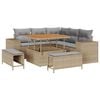 vidaXL Tuin Sofa Set met kussen 8 pcs Beige poly rattan