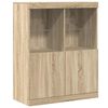 vidaXL Dressoir 81x37x100 cm bewerkt hout sonoma eikenkleurig