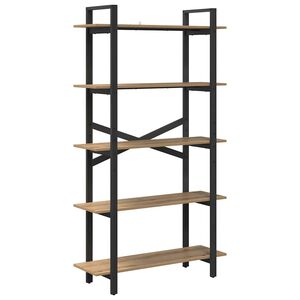 vidaXL Boekenkast Artisan Eiken 100 x 33,5 x 178 cm Bewerkt hout