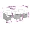 vidaXL Tuin Sofa Set 8 pcs Beige en wit