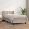 vidaXL Boxspring met matras kunstleer cappuccinokleurig 80x200 cm