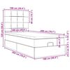 vidaXL Ottoman bed met matrassen 100x200cm fluweel roze