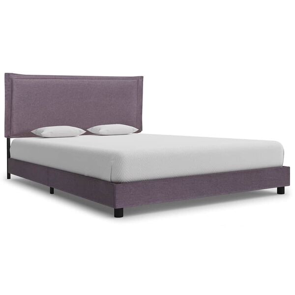vidaXL Bedframe zonder matras stof taupe 135x190 cm