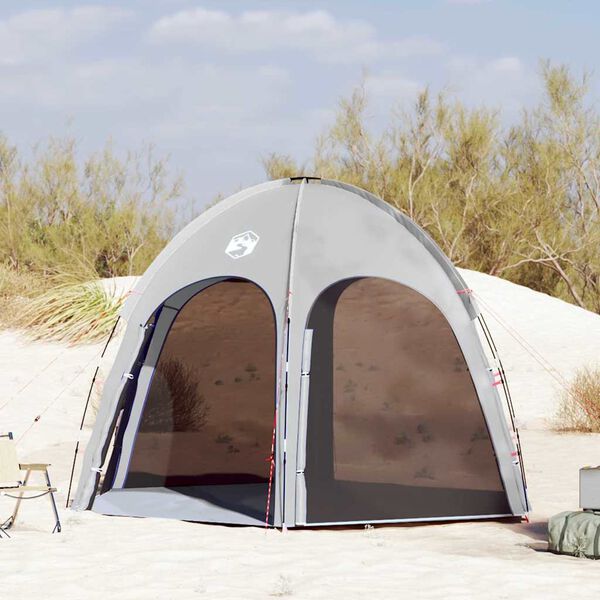 vidaXL Zwembad Tent met dak Grijs 366 x 305 x 231 cm Polyester