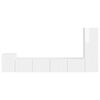 vidaXL Tv-meubelset Wandgemonteerd 3 pcs Hoogglans wit Bewerkt hout