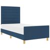 vidaXL Bedframe met hoofdeinde Blauw 90 x 200 cm Stof