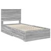 vidaXL Bedframe met hoofdeinde Grijs Sonoma 100 x 200 cm Bewerkt hout