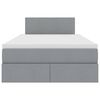 vidaXL Opbergbed met LED met matras Lichtgrijs 120 x 190 cm Stof