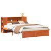 vidaXL Bedframe met opberghoofdeksel met plank Wasbruin 150 x 200 cm