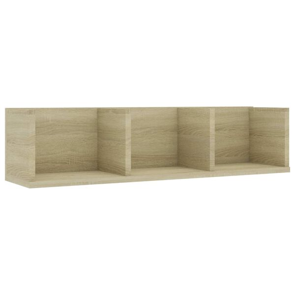 vidaXL Cd-wandschap 75x18x18 cm bewerkt hout sonoma eikenkleurig