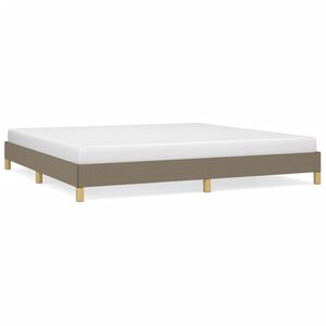 vidaXL Bedframe zonder matras stof taupe 200x200 cm