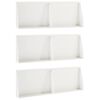 vidaXL Keerwand 6 st 60 x 12 x 50 cm Staal Wit