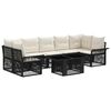 vidaXL Tuinbankenset 8 st Zwart en Cream Wit poly rattan