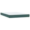vidaXL Boxspring met matras fluweel donkergroen 140x220 cm