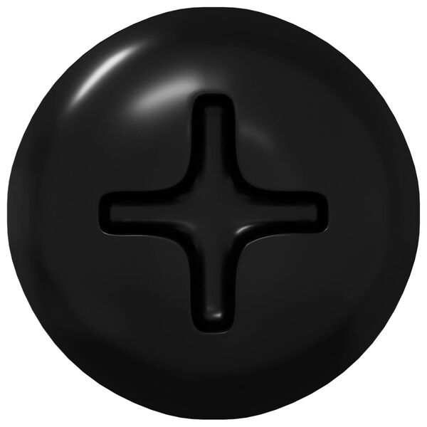 vidaXL Zelftappende Nagel 2 pcs Zwart 4 x 25 mm Staal