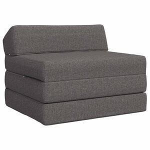 vidaXL Vouwbare Bankbed Lichtgrijs 200 x 70 x 10 cm Stof