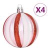 vidaXL 65-delige Kerstballenset roze/rood/wit