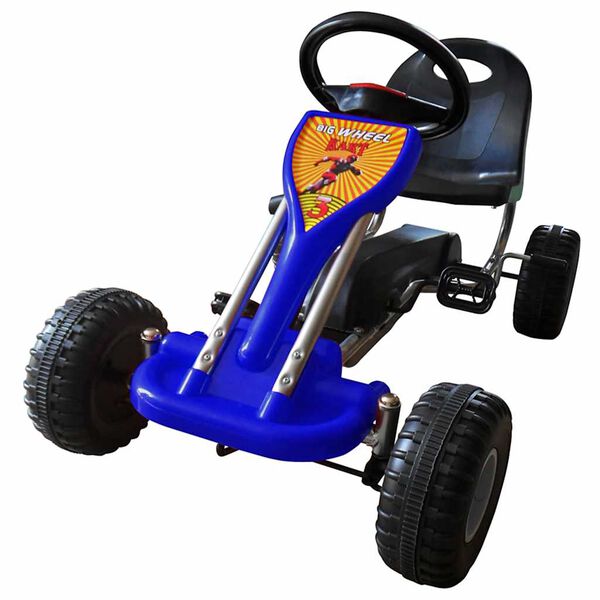 vidaXL Skelter met pedalen blauw