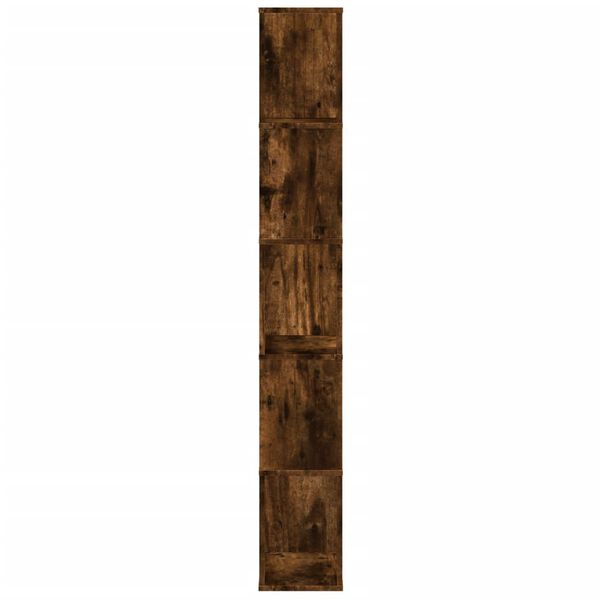 vidaXL Boekenkast 5-laags 45x23,5x162,5 cm bewerkt hout gerookt eiken