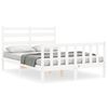 vidaXL Bedframe zonder matras massief grenenhout wit 120x200 cm