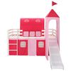 vidaXL Kinderhoogslaper met glijbaan en ladder 208x230 cm grenenhout