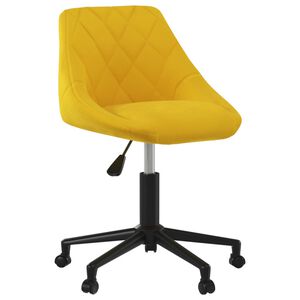 vidaXL Kantoorstoel draaibaar fluweel mosterdgeel
