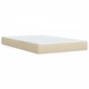 vidaXL Boxspring met matras stof crèmekleurig 120x190 cm