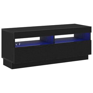 vidaXL TV-kast 100 x 35 x 40 cm Zwart Eiken Bewerkt hout