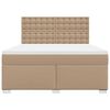 vidaXL Boxspring met matras kunstleer cappuccinokleurig 180x200 cm