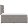 vidaXL Boxspring met matras stof taupe 120x190 cm