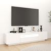 vidaXL Tv-meubel met LED-verlichting 180x35x40 cm hoogglans wit