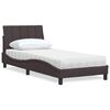 vidaXL Bed met matras "Hanko" stof donkerbruin 90x190 cm