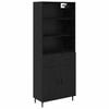 vidaXL Hoge kast 2 st Zwart Eiken 69,5 x 34 x 180 cm Bewerkt hout