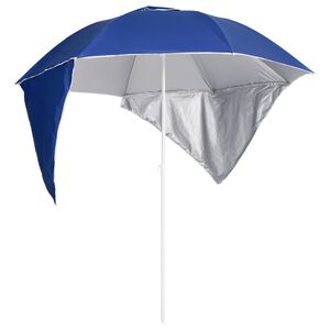 vidaXL Strandparasol met zijwanden 215 cm blauw